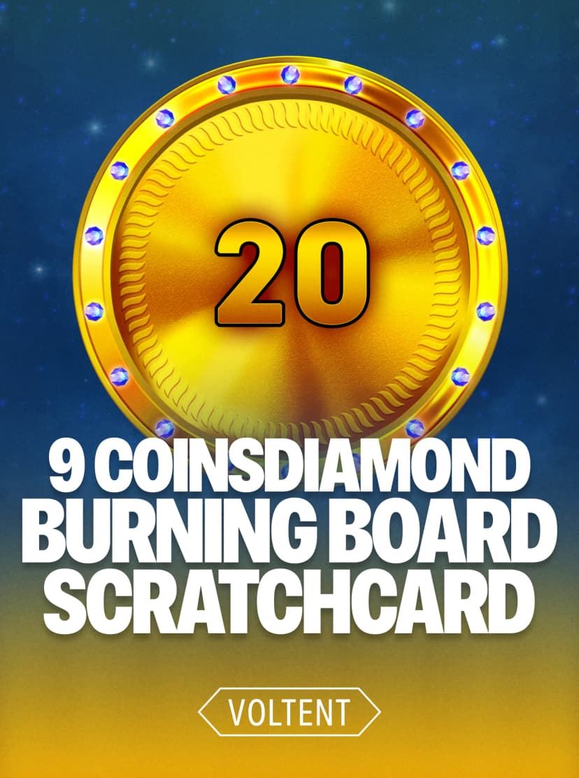 9 Coins™ Diamond Burning Board™ Scratchcard